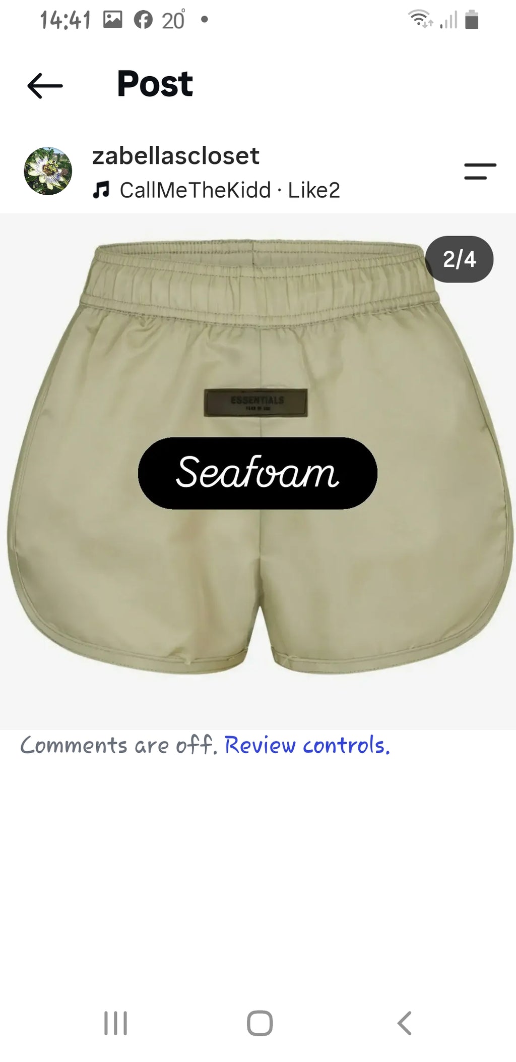 ESSENTIALS FEAR OF GOD SHORTS