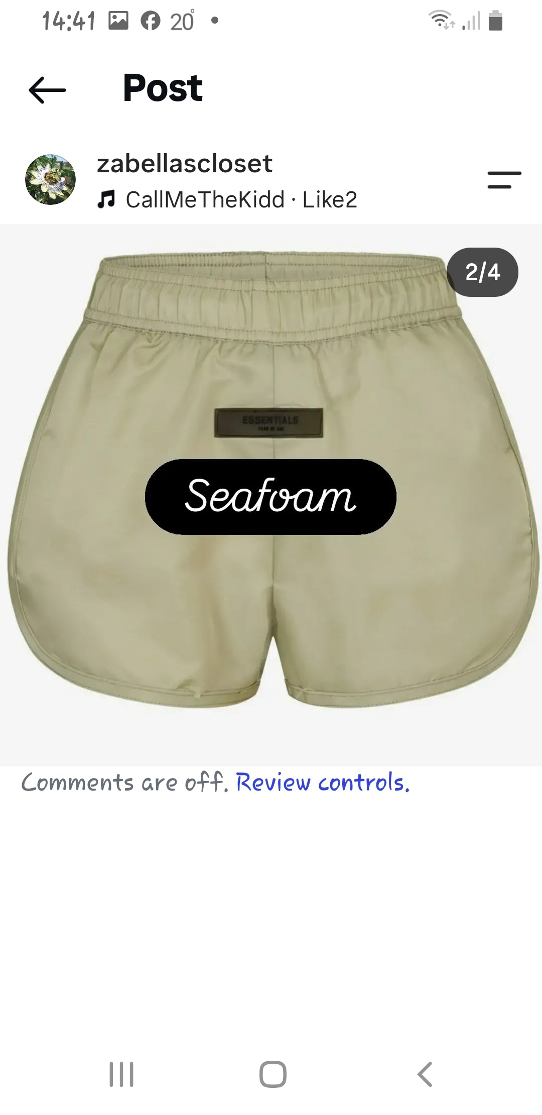 ESSENTIALS FEAR OF GOD SHORTS