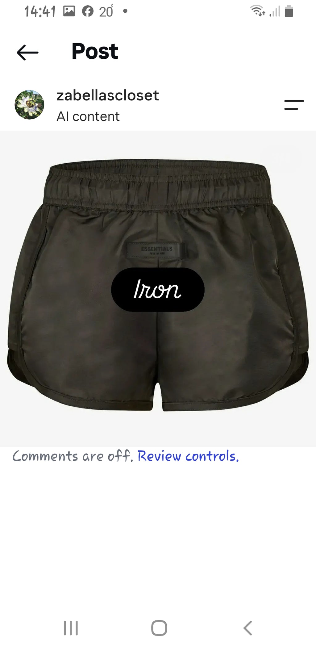 ESSENTIALS FEAR OF GOD SHORTS
