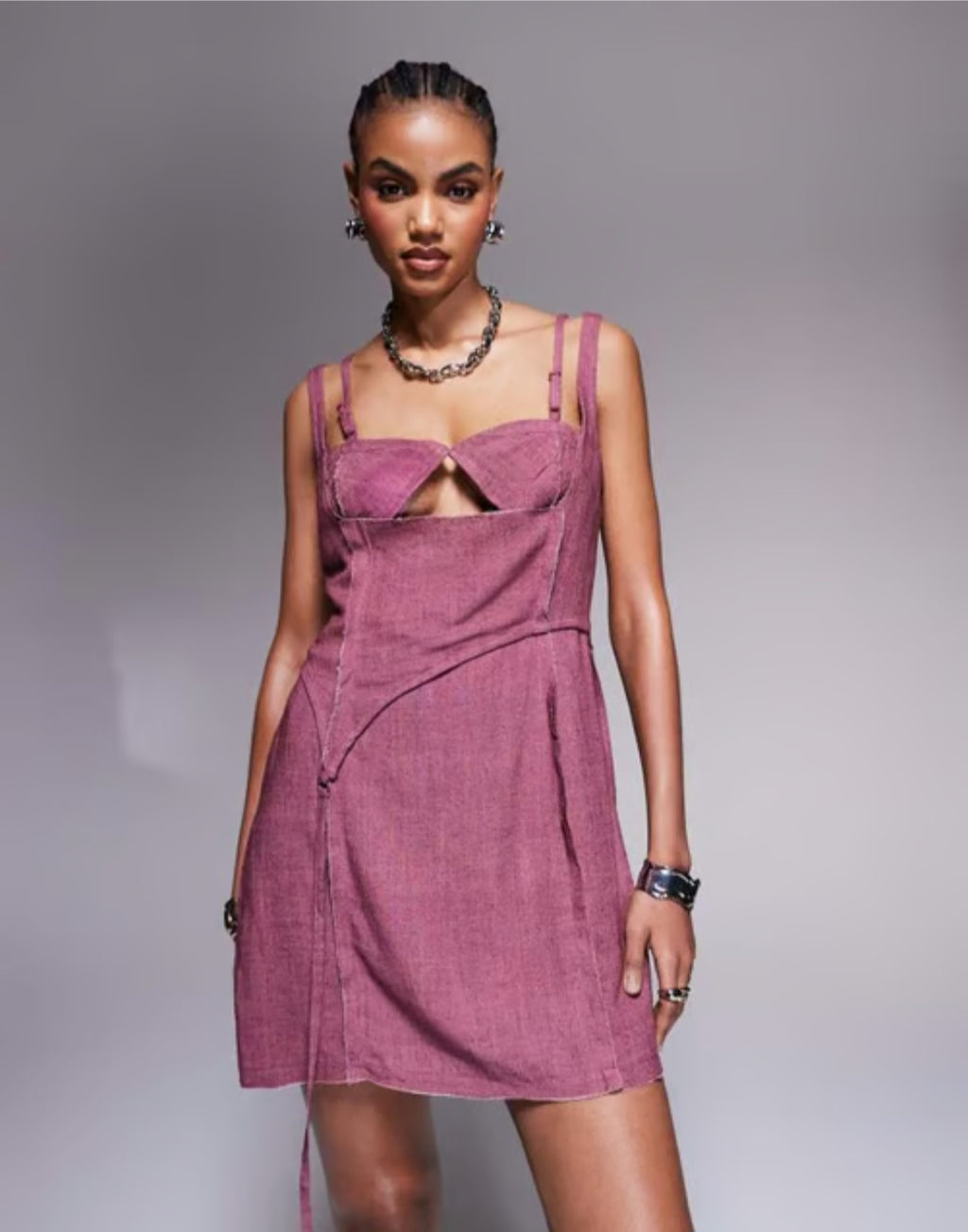 Exposed Seam Bralet Dress